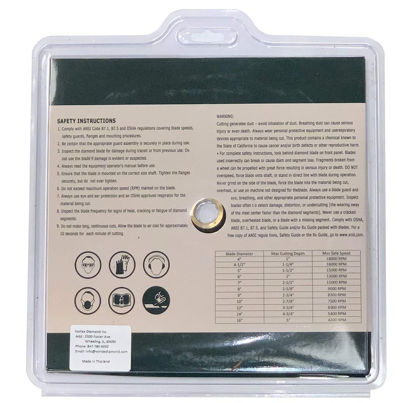 ALSKAR DIAMOND (2 Pack) ALSKAR DIAMOND USA ADLSS 7 inch Dry or Wet Cutting General Purpose Power Saw Segmented Diamond Blades for Concrete Stone Brick Masonry (7" - 2 pcs) - Image 5
